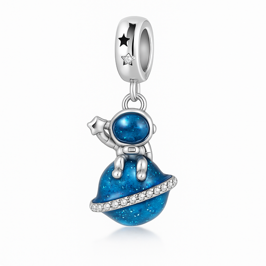Astronaut Silver Charm Pendant