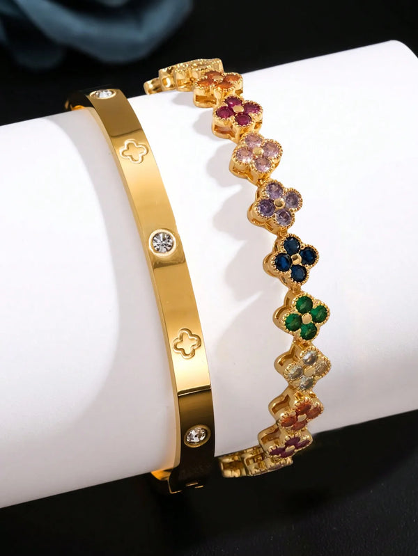 Lucky Clover Charm Bracelet