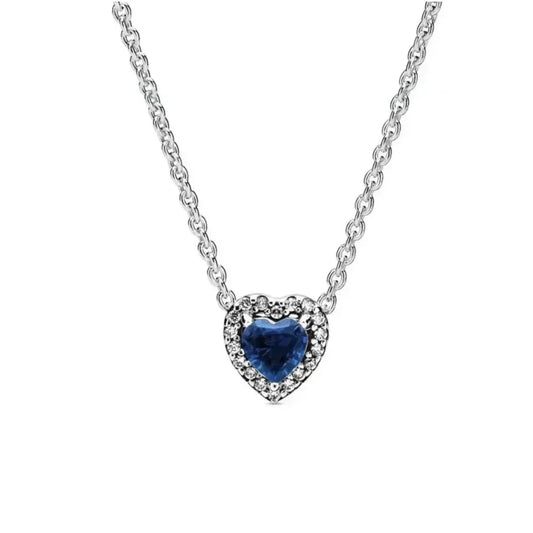 Blue Stone Heart Necklace