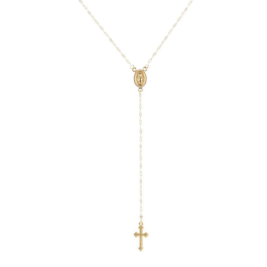 Epa Rosary Cross Charm Necklace