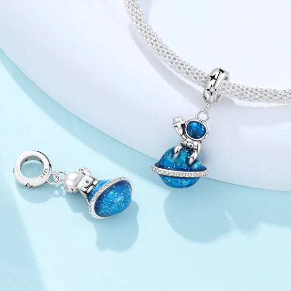 Astronaut Silver Charm Pendant