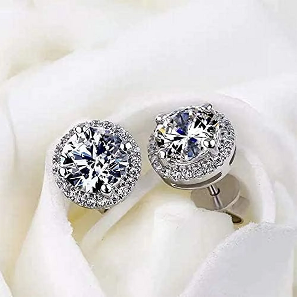 Sparkling Moissanite Stud Earrings
