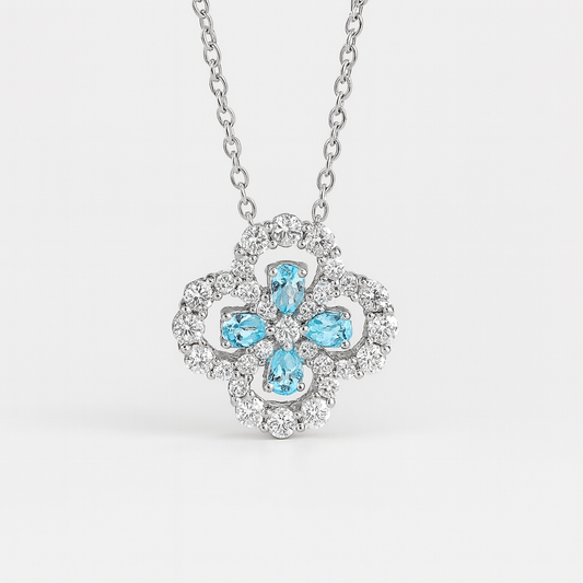 Leffi™ Clover Necklace Lab Grown Stone