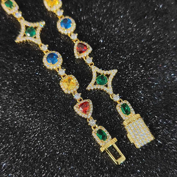 Vibrant Zircon Hip Hop Necklace