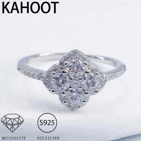Chic Clover Moissanite Ring